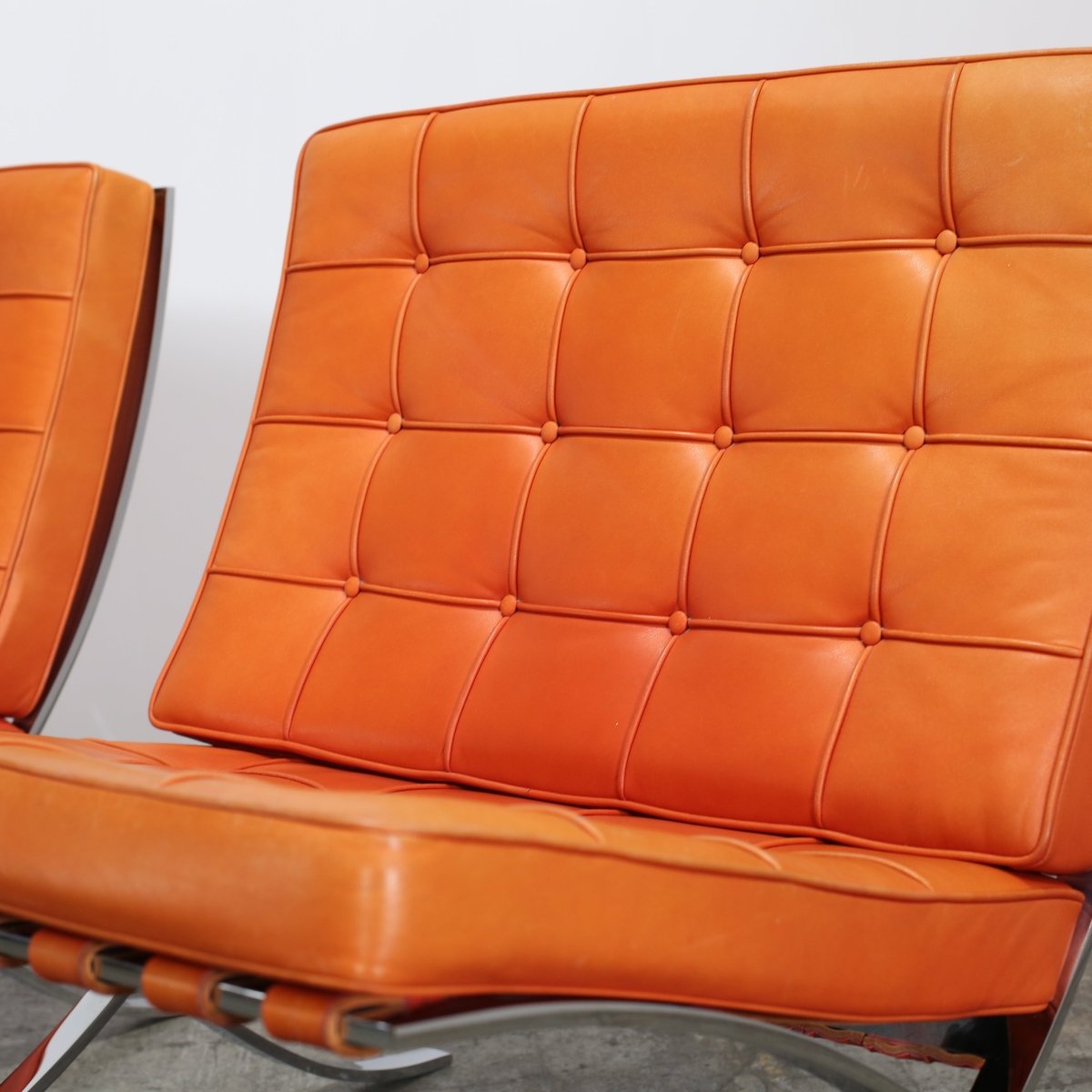 Knoll Barcelona Chairs and Footstool by Mies van der Rohe @ REHAUS