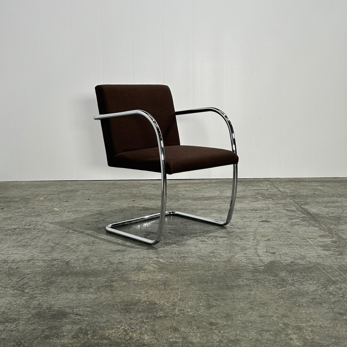 Knoll Brno Brown Tubular Chair by Ludwig Mies van der Rohe, Set of Two @ REHAUS