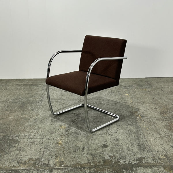 Knoll Brno Brown Tubular Chair by Ludwig Mies van der Rohe, Set of Two @ REHAUS