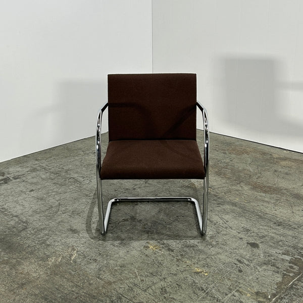 Knoll Brno Brown Tubular Chair by Ludwig Mies van der Rohe, Set of Two @ REHAUS
