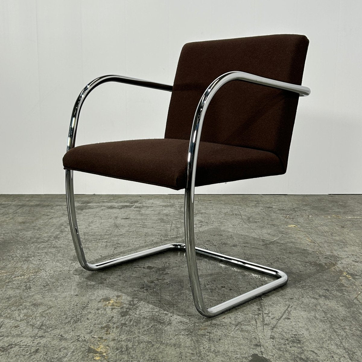Knoll Brno Brown Tubular Chair by Ludwig Mies van der Rohe, Set of Two @ REHAUS