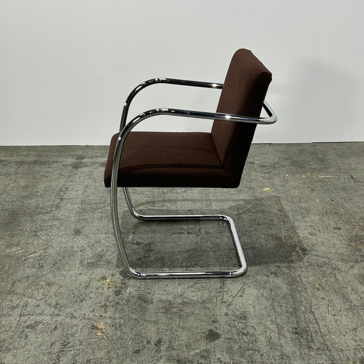Knoll Brno Brown Tubular Chair by Ludwig Mies van der Rohe, Set of Two @ REHAUS
