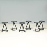 Knoll by Edward Barber & Jay Osgerby Black Swivel Piton Stools - REHAUS - Edward Barber and Jay Osgerby