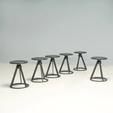 Knoll by Edward Barber & Jay Osgerby Black Swivel Piton Stools - REHAUS - Edward Barber and Jay Osgerby