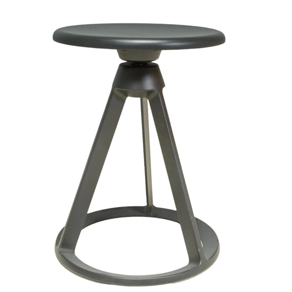 Knoll by Edward Barber & Jay Osgerby Black Swivel Piton Stools @ REHAUS