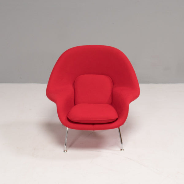 Knoll by Eero Saarinen Womb Small Red Armchair - REHAUS - Eero Saarinen