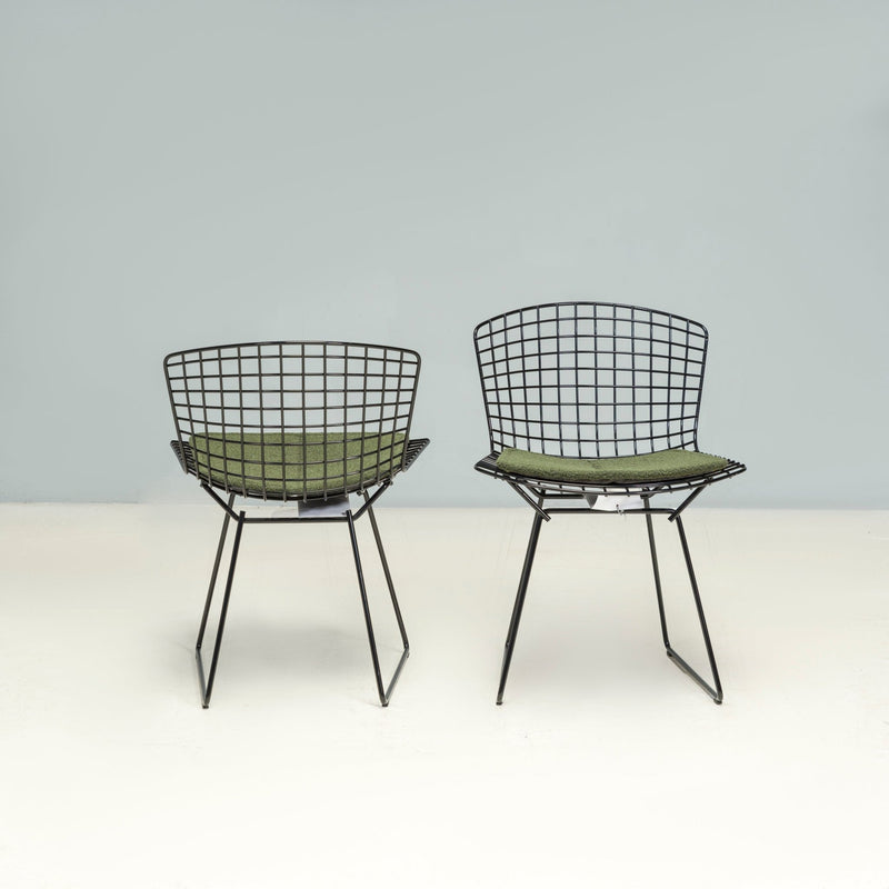 Knoll by Harry Bertoia Black & Green Bertoia Side Dining Chairs, Set of 2 - REHAUS - Harry Bertoia