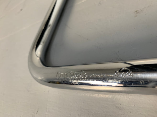 Knoll Studio Brno Tubular Lounge Chair Armchair - in Mid Brown Leather @ REHAUS