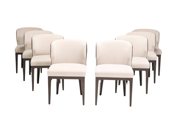 Lasalle by Dennis Miller Dining Chairs in Bespoke Patterned Fabric, Set of 8 - REHAUS - Lasalle