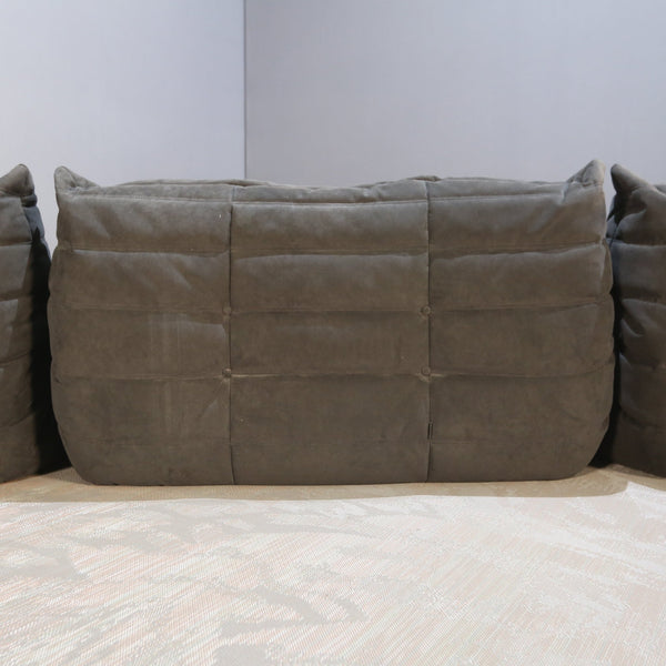 Ligne Roset Alcantara Grey Togo Two Seater Sofa by Michel Ducaroy @ REHAUS