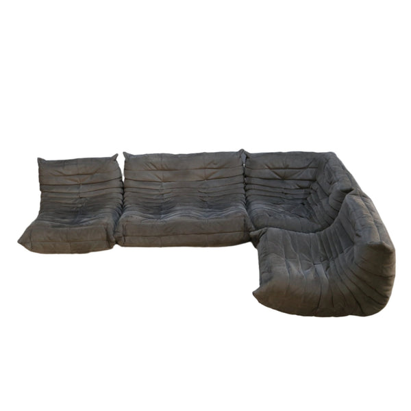 Ligne Roset Alcantara Grey Togo Two Seater Sofa by Michel Ducaroy @ REHAUS