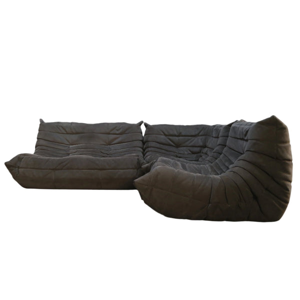 Ligne Roset Alcantara Grey Togo Two Seater Sofa by Michel Ducaroy @ REHAUS