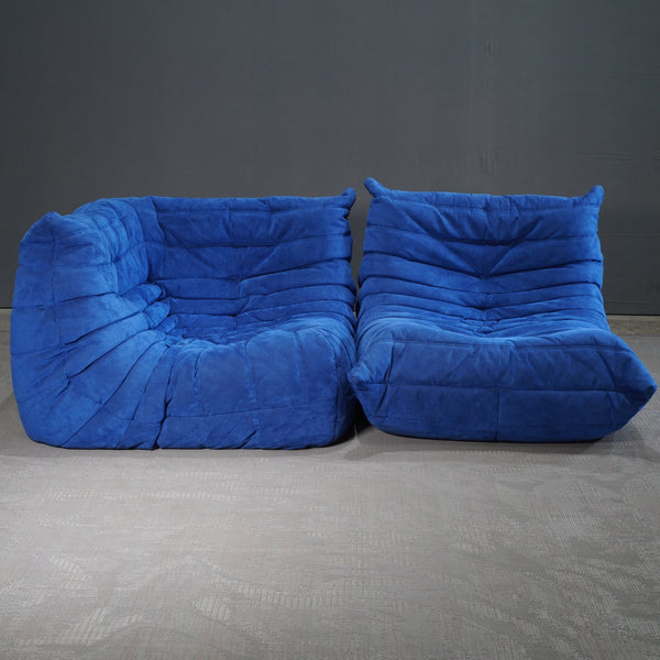 Ligne Roset Blue Togo Armchair and Corner Sofa by Michel Ducaroy @ REHAUS