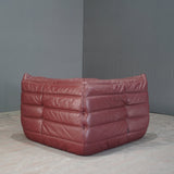 Ligne Roset Burgundy Leather Togo Corner Sofa by Michel Ducaroy @ REHAUS