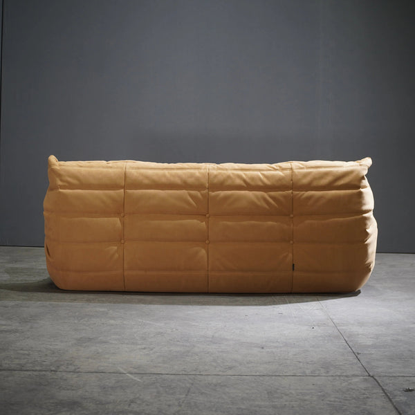 Ligne Roset by Michel Ducaroy Alcantara Camel Three Seater Togo - REHAUS - Ligne Roset