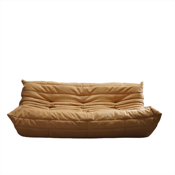 Ligne Roset by Michel Ducaroy Alcantara Camel Three Seater Togo - REHAUS - Ligne Roset