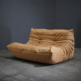 Ligne Roset by Michel Ducaroy Alcantara Camel Two Seater Togo - REHAUS - Ligne Roset