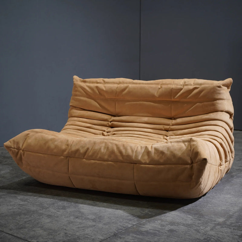 Ligne Roset by Michel Ducaroy Alcantara Camel Two Seater Togo - REHAUS - Ligne Roset