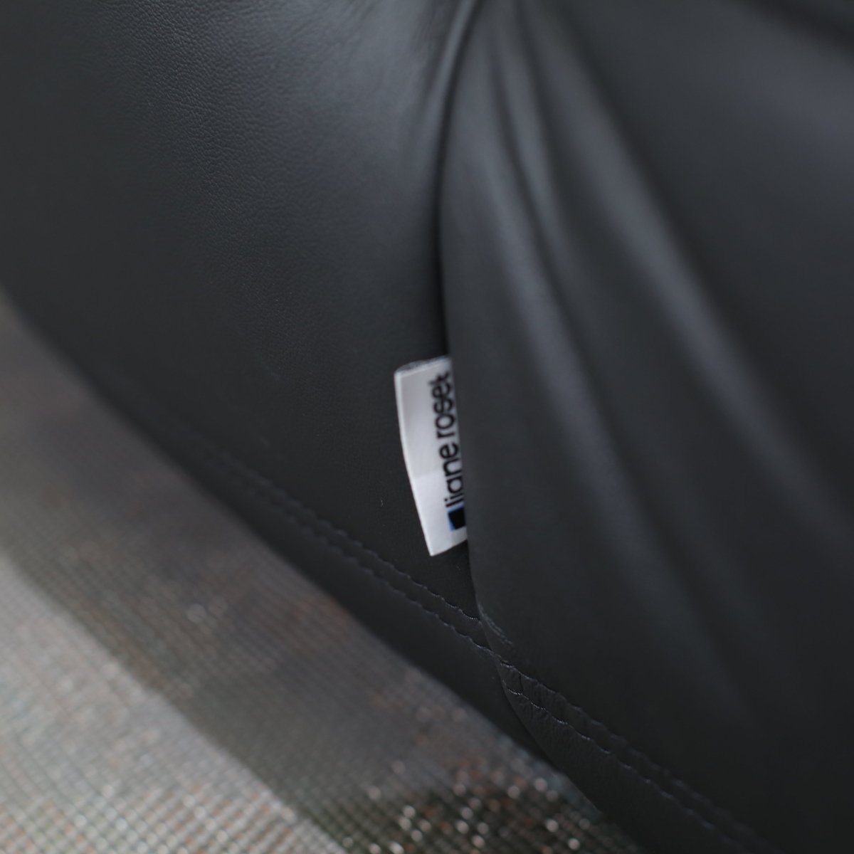 Ligne Roset by Michel Ducaroy Black Leather Togo Sofa, Set of Five @ REHAUS