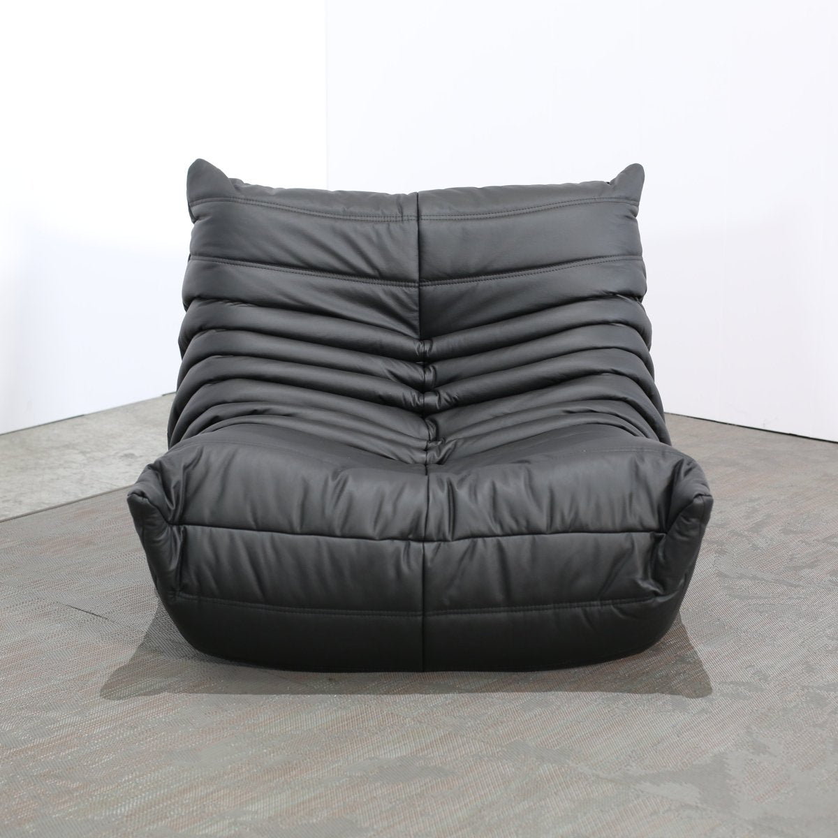 Ligne Roset by Michel Ducaroy Black Leather Togo Sofa, Set of Five @ REHAUS