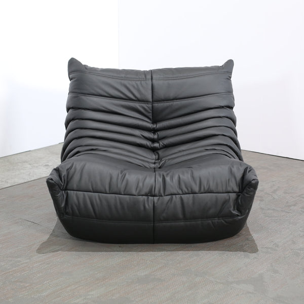 Ligne Roset by Michel Ducaroy Black Leather Togo Sofa, Set of Five @ REHAUS