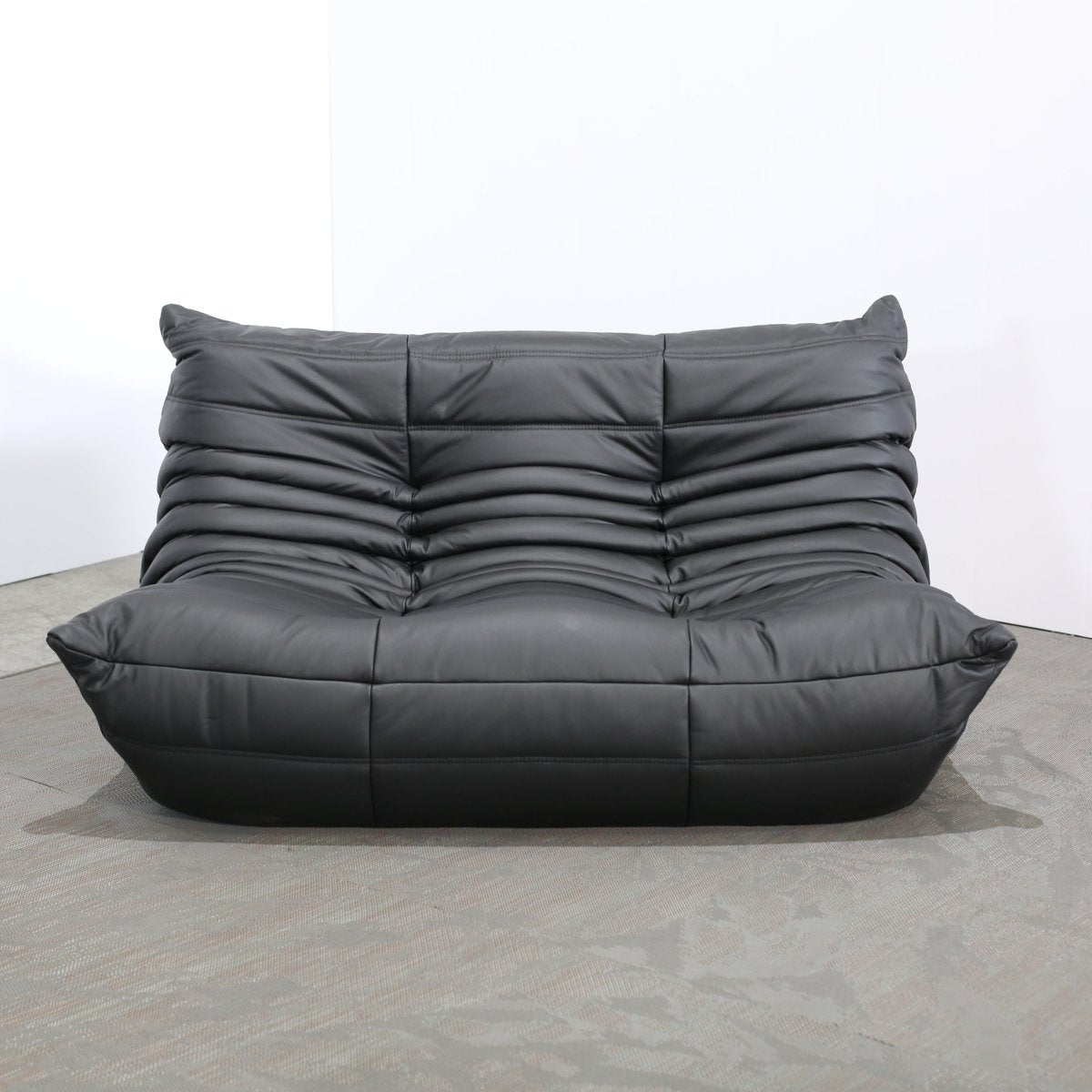 Ligne Roset by Michel Ducaroy Black Leather Togo Sofa, Set of Five @ REHAUS