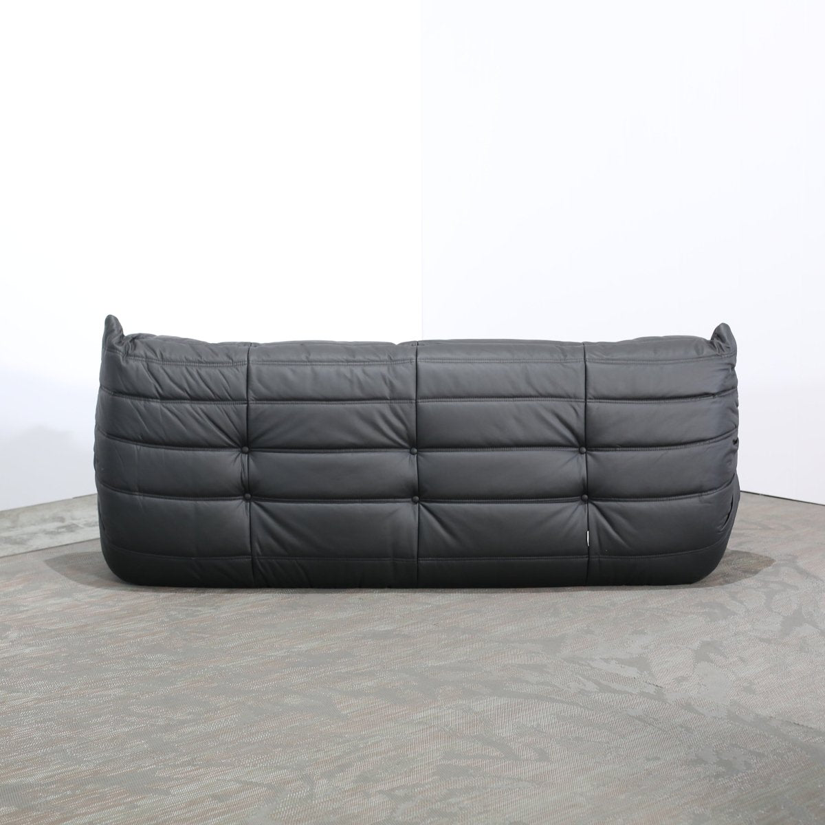 Ligne Roset by Michel Ducaroy Black Leather Togo Sofa, Set of Five @ REHAUS
