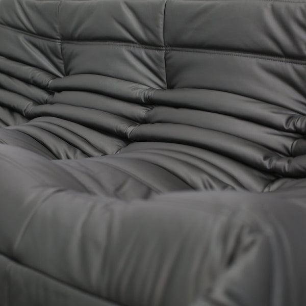 Ligne Roset by Michel Ducaroy Black Leather Togo Sofa, Set of Five @ REHAUS