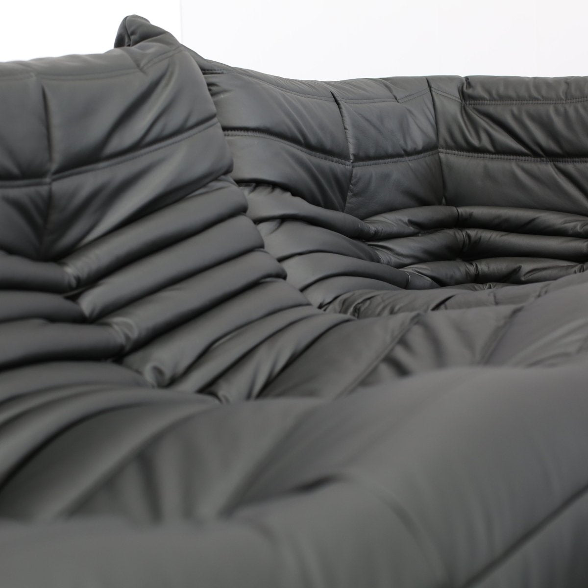 Ligne Roset by Michel Ducaroy Black Leather Togo Sofa, Set of Five @ REHAUS