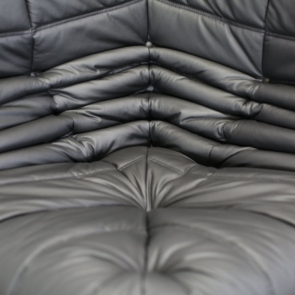 Ligne Roset by Michel Ducaroy Black Leather Togo Sofa, Set of Five @ REHAUS