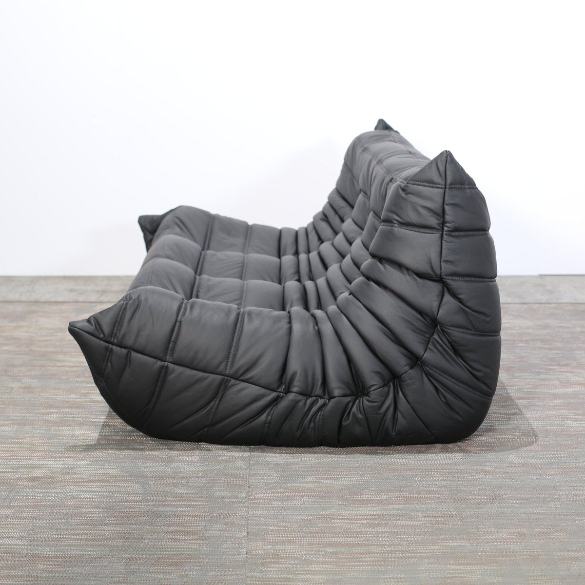 Ligne Roset by Michel Ducaroy Black Leather Togo Sofa, Set of Three @ REHAUS