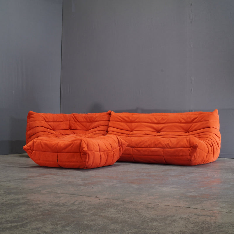 Ligne Roset by Michel Ducaroy Orange Togo Sofa, Set of Three - REHAUS - REHAUS