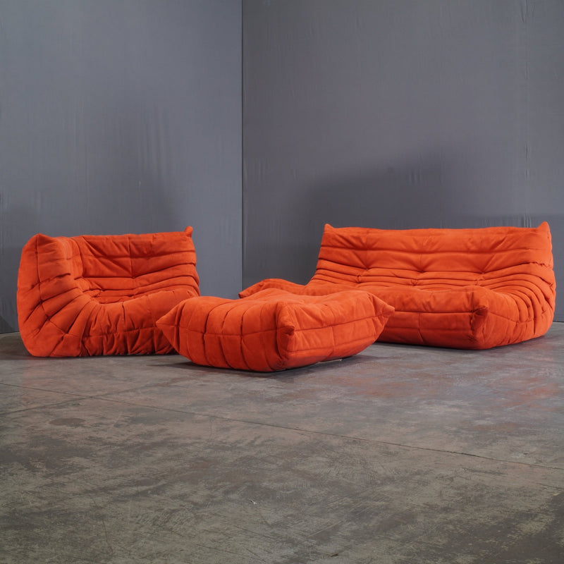 Ligne Roset by Michel Ducaroy Orange Togo Sofa, Set of Three - REHAUS - REHAUS