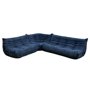 Ligne Roset by Michel Ducaroy Togo Blue Modular Sofa, Set of Three @ REHAUS