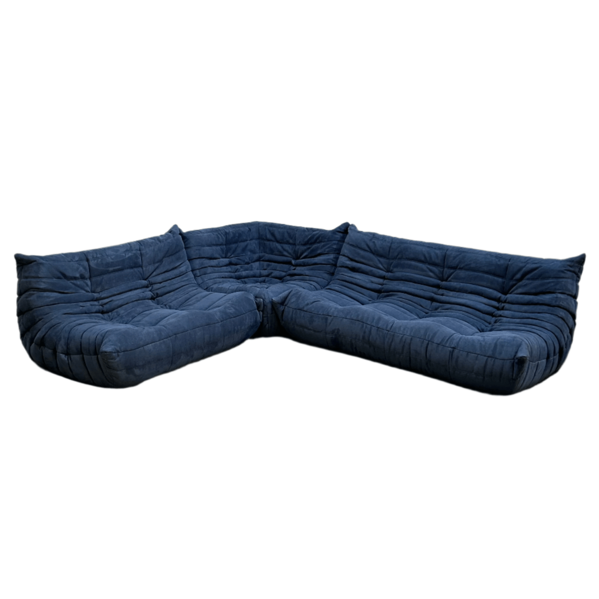 Ligne Roset by Michel Ducaroy Togo Blue Modular Sofa, Set of Three @ REHAUS