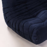 Ligne Roset by Michel Ducaroy Togo Dark Blue Armchair and Footstool, Set of 2 - REHAUS - Michel Ducaroy