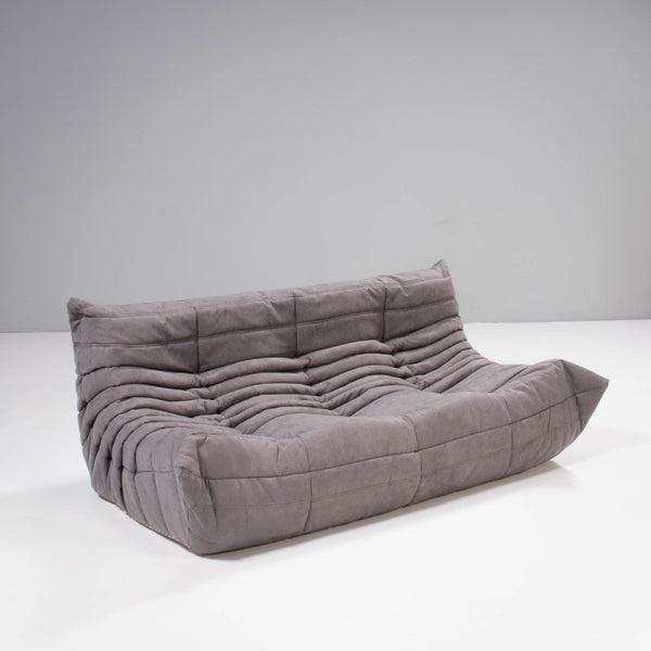 Ligne Roset by Michel Ducaroy Togo Grey Modular Sofa and Footstool, Set of 3 - REHAUS - Michel Ducaroy