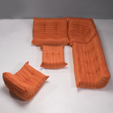 Ligne Roset by Michel Ducaroy Togo Orange Modular Sofa, Set of 5 - REHAUS - Michel Ducaroy