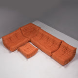 Ligne Roset by Michel Ducaroy Togo Orange Modular Sofa, Set of 5 - REHAUS - Michel Ducaroy