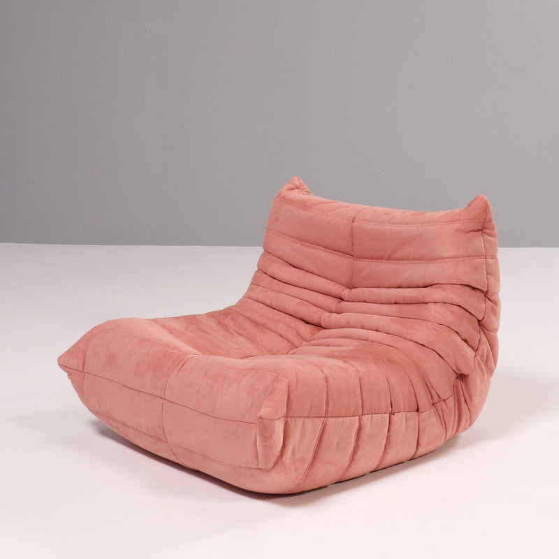 Ligne Roset by Michel Ducaroy Togo Pink Armchair and Footstool, Set of 2 - REHAUS - Michel Ducaroy