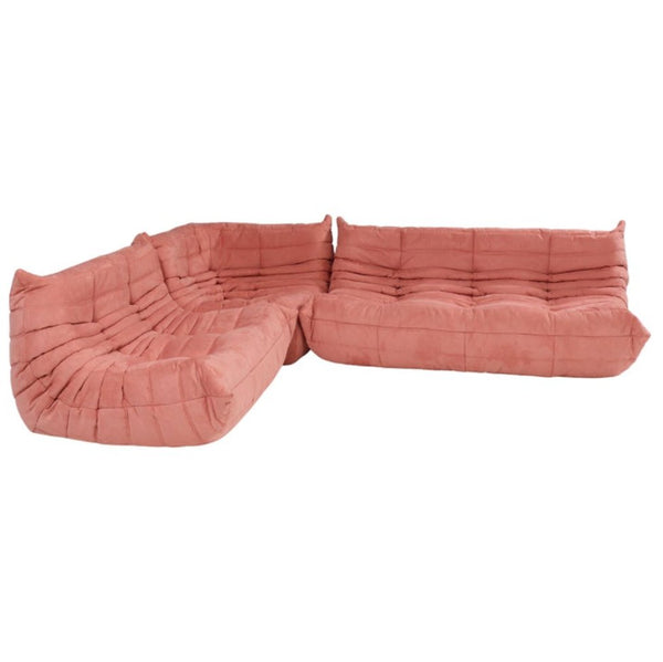 Ligne Roset by Michel Ducaroy Togo Pink Sofa, Set of 3 - REHAUS - Michel Ducaroy