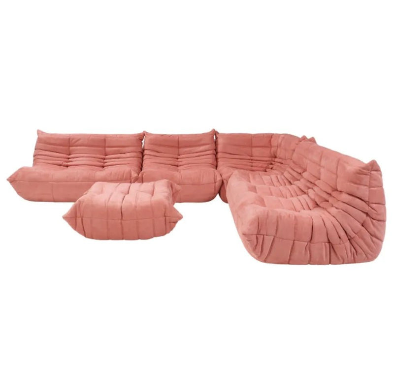 Ligne Roset by Michel Ducaroy Togo Pink Sofa, Set of 5 - REHAUS - Michel Ducaroy