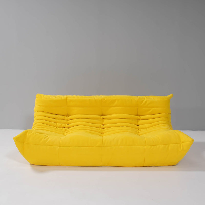 Ligne Roset by Michel Ducaroy Togo Yellow Modular Sofa, Set of 3 - REHAUS - Michel Ducaroy