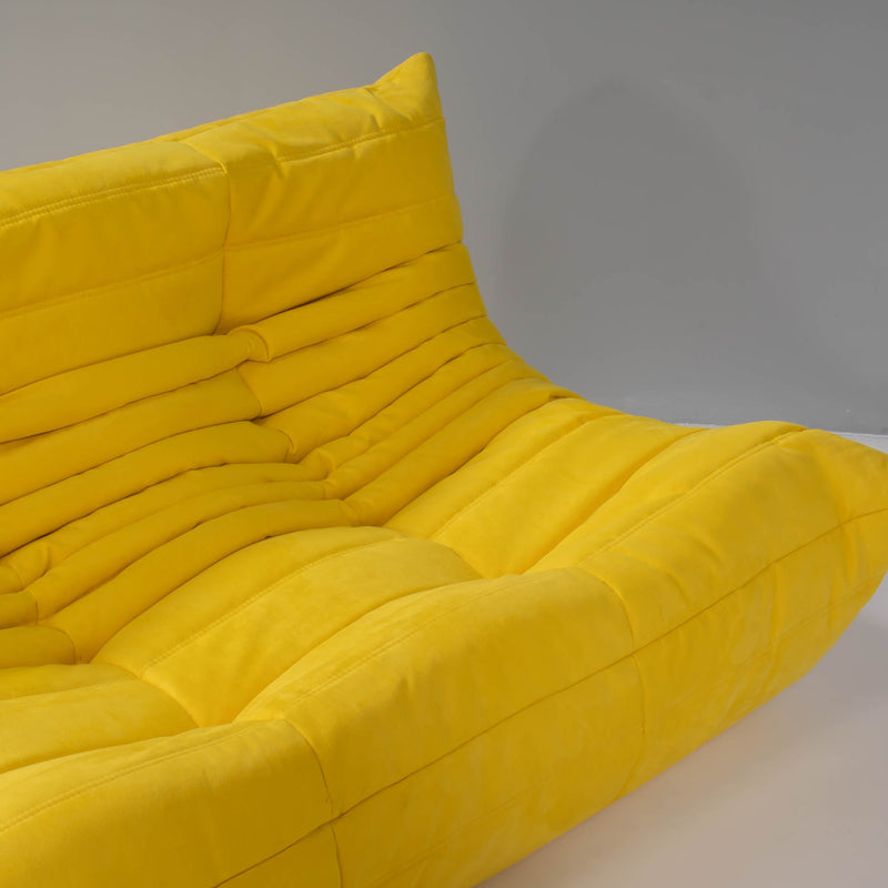 Ligne Roset by Michel Ducaroy Togo Yellow Modular Sofa, Set of 3 - REHAUS - Michel Ducaroy