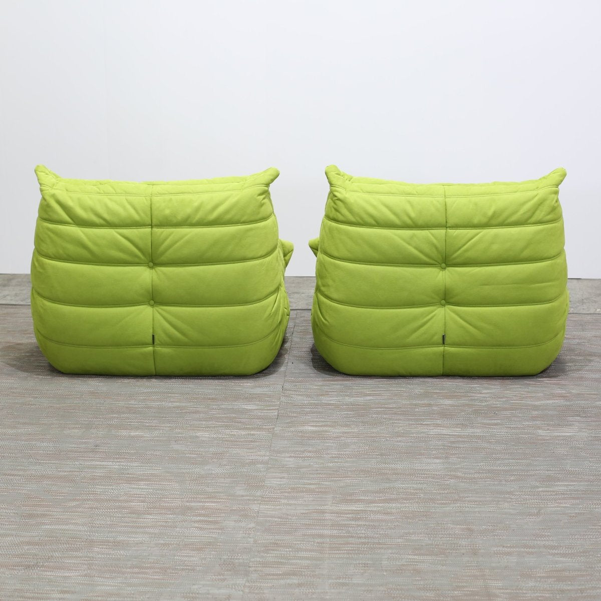 Ligne Roset Lime Green Togo Fireside Chair by Michel Ducaroy, Set of Two @ REHAUS