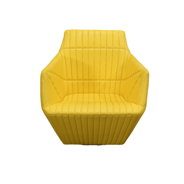 Ligne Roset Yellow Facett Armchair by R. & E. Bouroullec