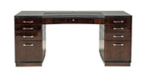 Linley Brown Wooden Executive Writing Desk - REHAUS - Linley