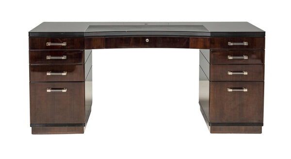 Linley Brown Wooden Executive Writing Desk - REHAUS - Linley