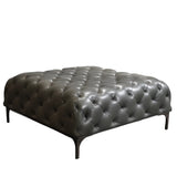 Lof's Gurian Arthur Leather Chesterfield Ottoman by Zeno Nugari - REHAUS - Lof's