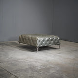 Lof's Gurian Arthur Leather Chesterfield Ottoman by Zeno Nugari - REHAUS - Lof's